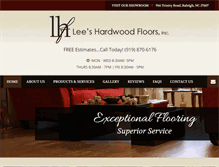 Tablet Screenshot of leeshardwoodfloors.com